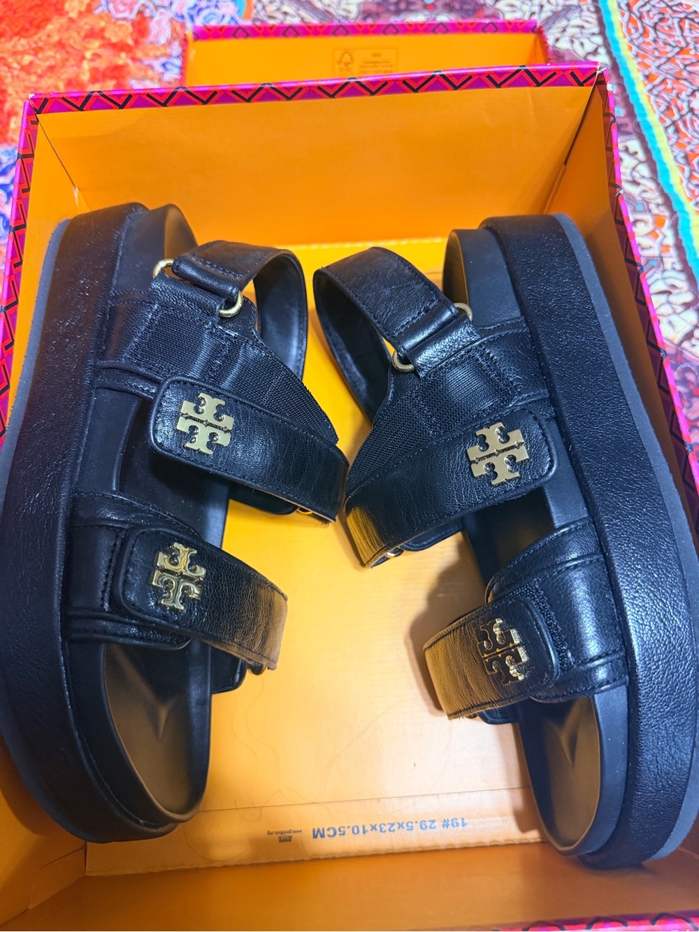 Tory Burch Kira Sport Sandals in Perfect Black (US size 7
